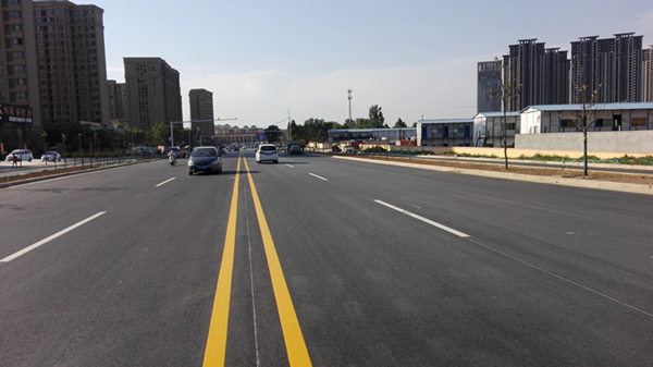 我集團(tuán)承建的金河路(大河路-濱河路)建成通車(chē)